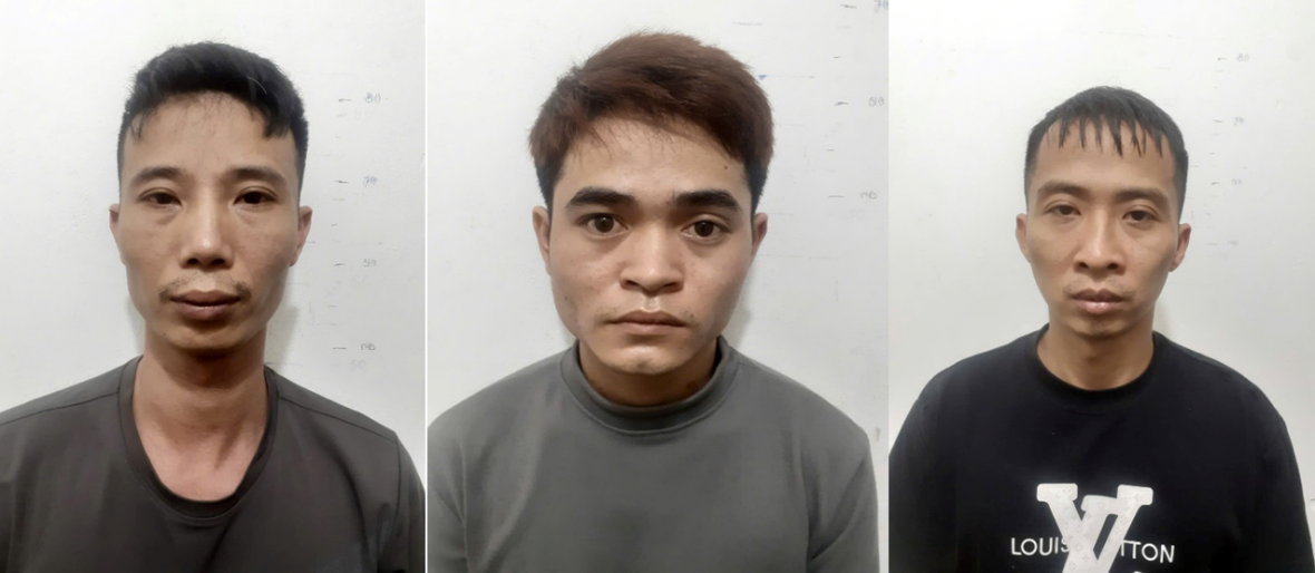 Các đối tượng Dũng, Tư, Tới (tính từ trái qua phải).