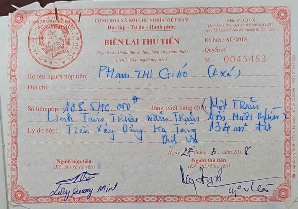 Xã Hoài Đức (TP Hà Nội): Đã nộp xong tiền đất dịch vụ, sau hơn 18 năm vẫn chưa được giao đất!