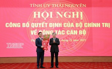 Ông Vương Quốc Tuấn được điều động làm Phó Bí thư Tỉnh ủy Thái Nguyên