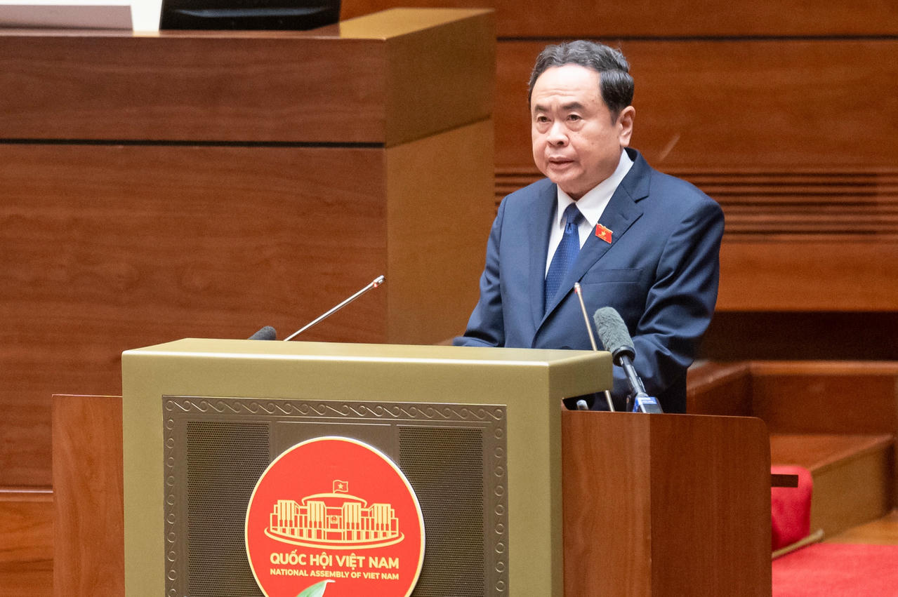 Chủ tịch Quốc hội Trần Thanh Mẫn ph&aacute;t biểu khai mạc. (Ảnh: daibieunhandan.vn)