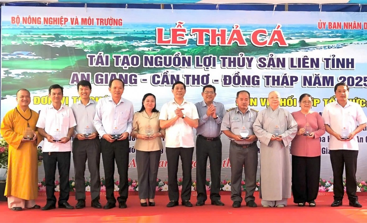 Thả hơn 215.000 con cá giống tái tạo nguồn lợi thủy sản tại ĐBSCL