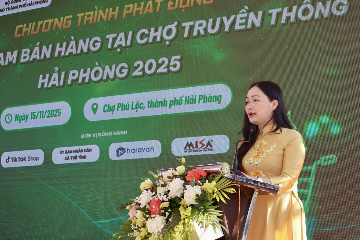 Hải Phòng phát động chương trình livestream bán hàng tại chợ truyền thống năm 2025