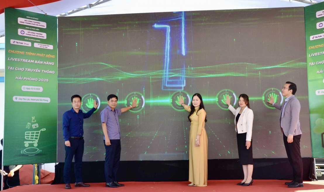 Hải Phòng phát động chương trình livestream bán hàng tại chợ truyền thống năm 2025