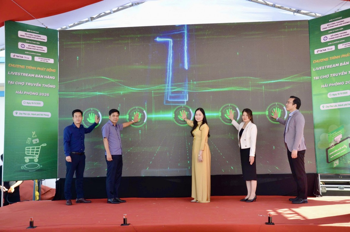 Hải Phòng phát động chương trình livestream bán hàng tại chợ truyền thống năm 2025