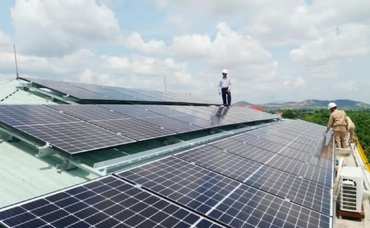 Hệ thống điện mặt trời của một hộ dân