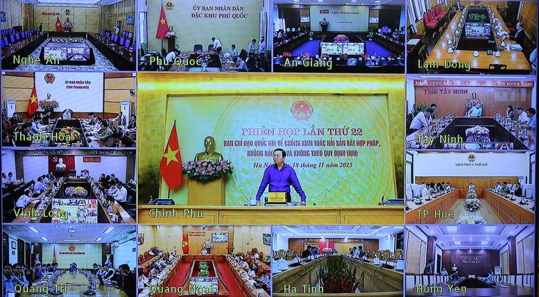 Lãnh đạo một số địa phương kiến nghị cơ chế bảo đảm thông tin, dữ liệu được truyền tải kịp thời từ Trung ương xuống địa phương, phục vụ quản lý và xử lý vi phạm đối với tàu cá từ 24 mét trở lên - Ảnh: VGP