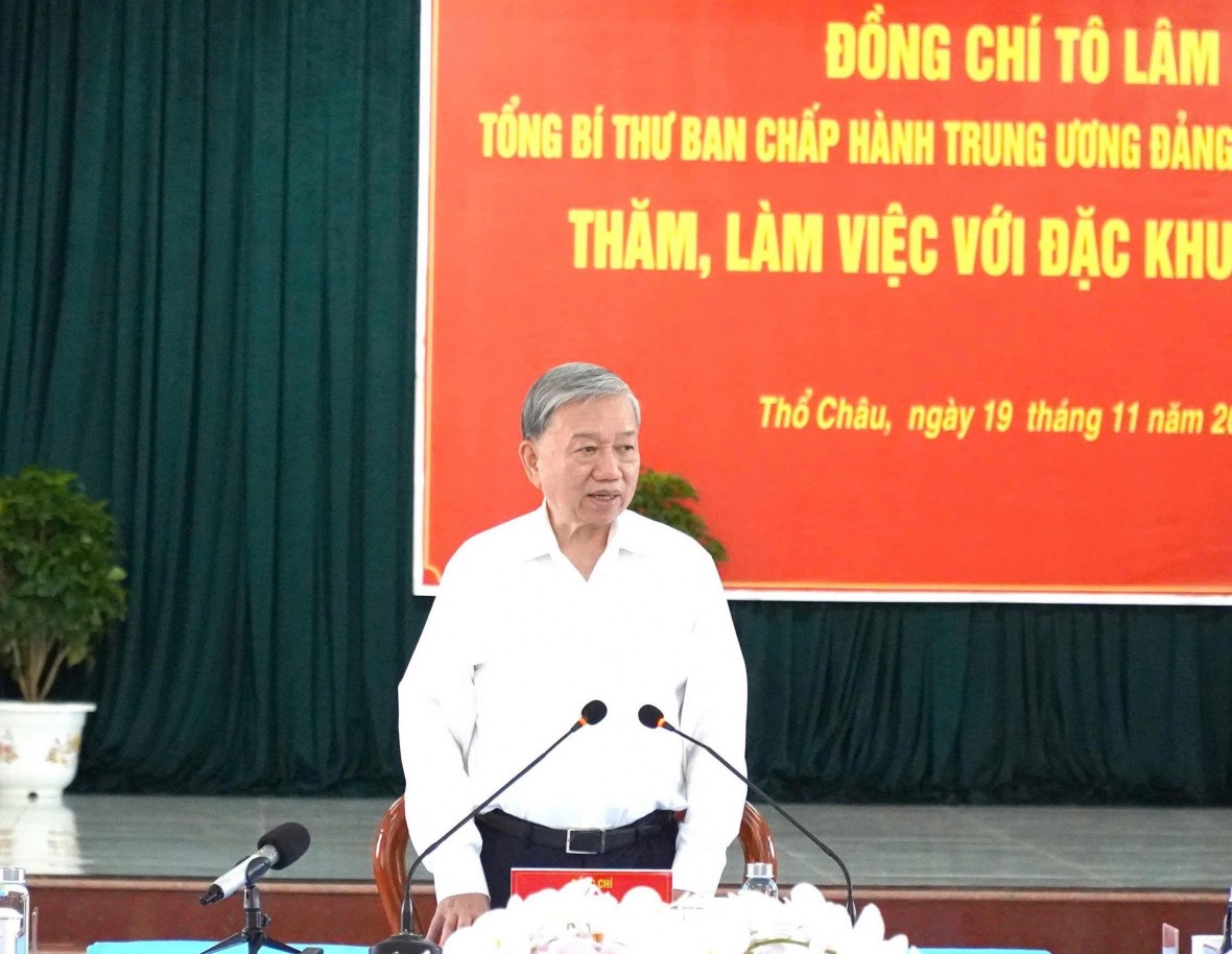 Tổng Bí thư Tô Lâm thăm, làm việc tại Đặc khu Thổ Châu