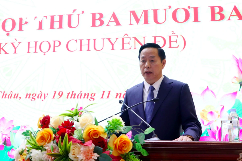 Ông Hà Quang Trung hứa sẽ nỗ lực hết mình, đoàn kết cùng tập thể lãnh đạo UBND tỉnh điều hành hiệu quả, thực hiện thắng lợi các Nghị quyết của Tỉnh ủy nhiệm kỳ 2025-2030