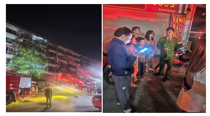 Kịp thời giải cứu 5 người mắc kẹt trong vụ cháy nhà dân tại phường Thanh Liệt.
