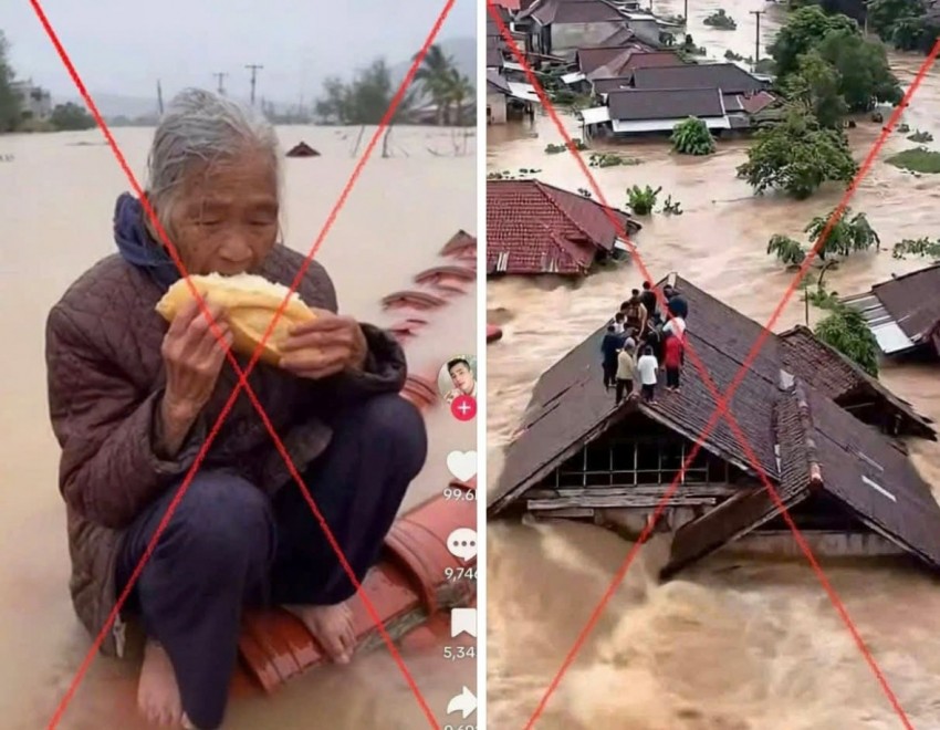 Khi AI tạo nên những bức ảnh lũ sai sự thật.