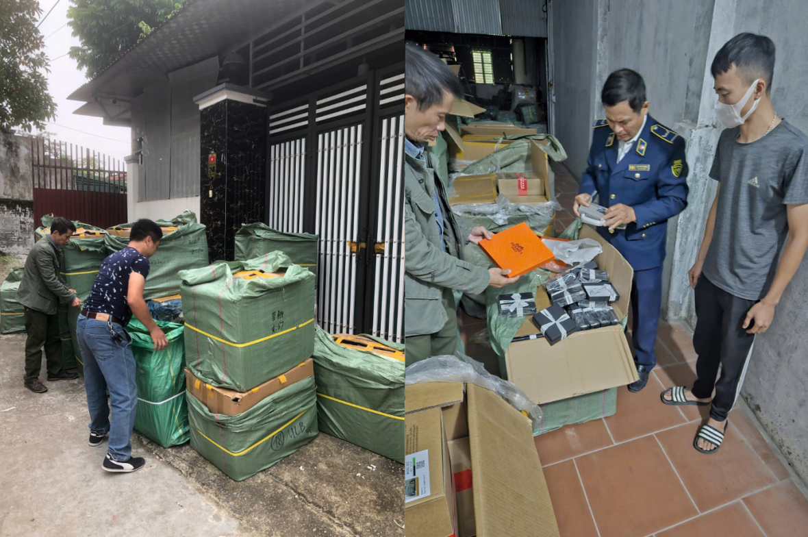 Kiểm tra cơ sở kinh doanh, phát hiện hơn 1.600 túi xách giả mạo nhãn hiệu nổi tiếng tại xã Chuyên Mỹ