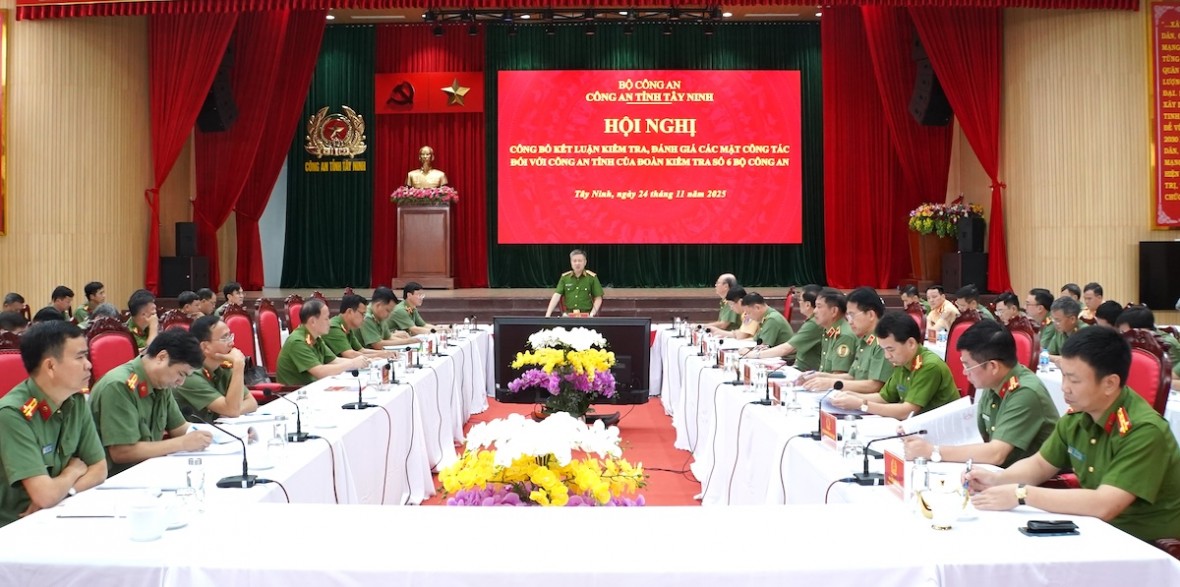 Đoàn kiểm tra của Bộ Công an làm việc tại Tây Ninh