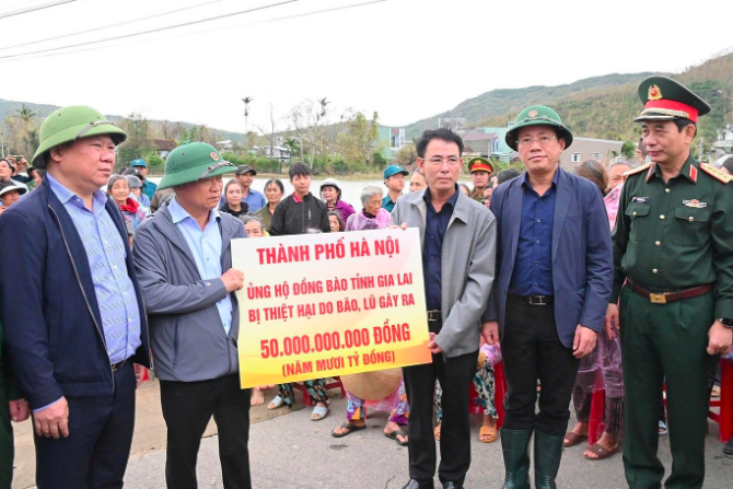 Hà Nội hỗ trợ thêm 200 tỷ đồng cho Gia Lai khắc phục hậu quả mưa lũ lịch sử