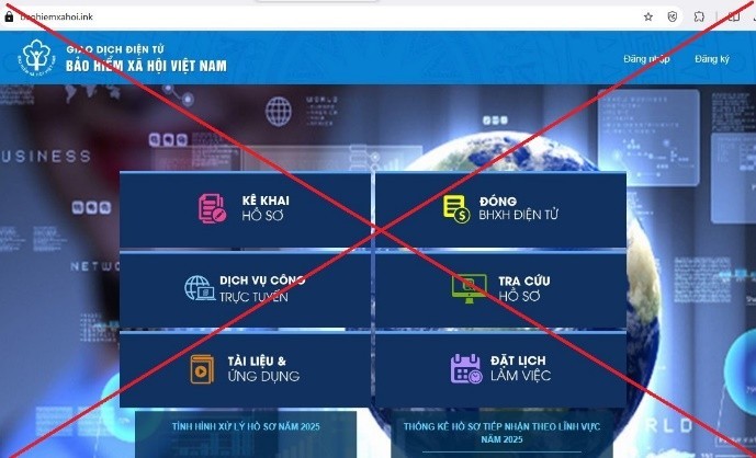 Cảnh giác các trang web giả mạo Bảo hiểm xã hội Việt Nam.
