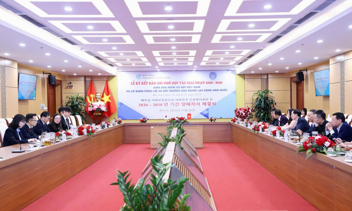 BHXH Việt Nam và KCOMWEL (Hàn Quốc): Tăng cường hợp tác trong lĩnh vực chuyển đổi số, ứng dụng AI trong lĩnh vực BHXH BHXH Việt Nam và KCOMWEL (Hàn Quốc): Tăng cường hợp tác trong lĩnh vực chuyển đổi số, ứng dụng AI trong lĩnh vực BHXH