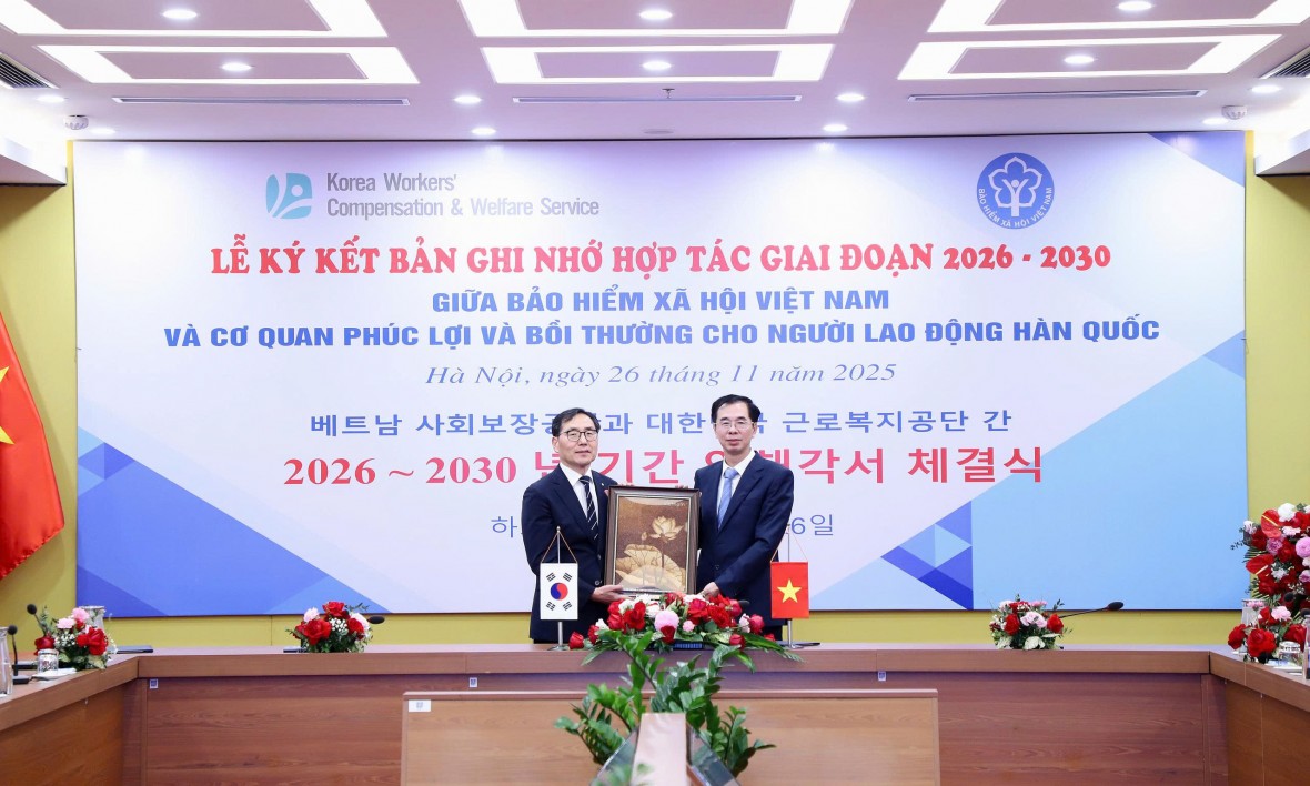 BHXH Việt Nam và KCOMWEL (Hàn Quốc): Tăng cường hợp tác trong lĩnh vực chuyển đổi số, ứng dụng AI trong lĩnh vực BHXH