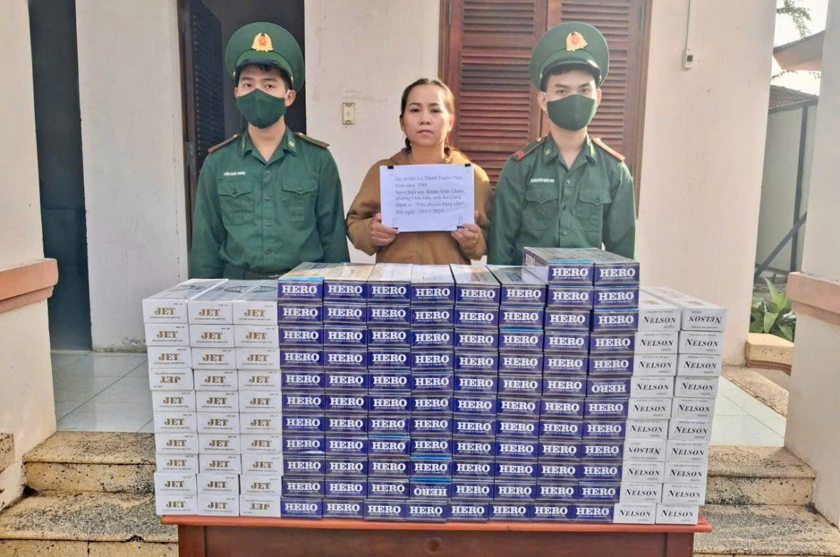 BĐBP tỉnh An Giang bắt giữ nhiều vụ vận chuyển thuốc lá ngoại nhập lậu
