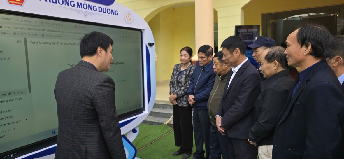 Quảng Ninh: Phường Mông Dương tiên phong đưa trí tuệ nhân tạo vào giải quyết thủ tục hành chính