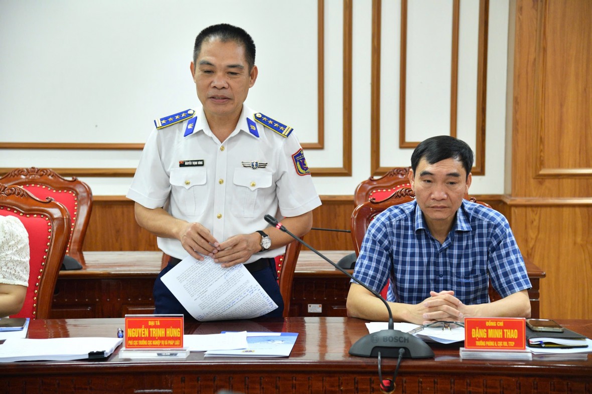 Thanh tra Chính phủ làm việc với BTL Vùng Cảnh sát biển 4 về công tác phối hợp chống IUU