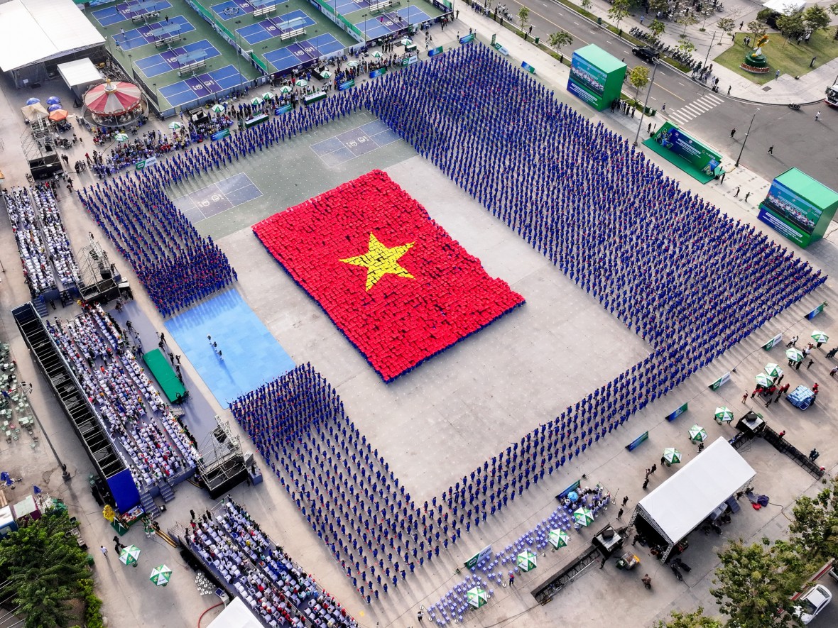 60.000 học sinh lập kỷ lục kép với màn đồng diễn võ nhạc Vovinam ấn tượng
