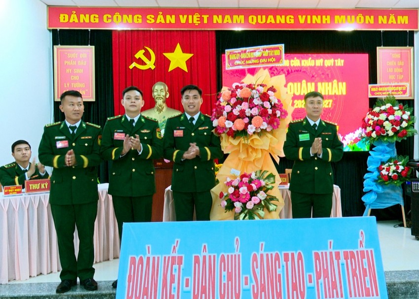 Đồn Biên phòng Cửa khẩu Mỹ Quý Tây tổ chức Đại hội quân nhân nhiệm kỳ 2025 - 2027