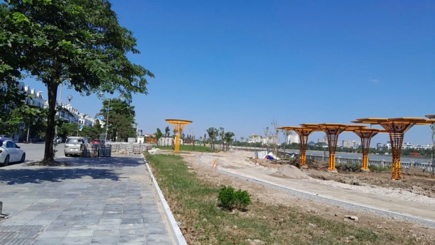 Cận cảnh Công viên Gia Lâm tăng tốc về đích trước tết Nguyên đán