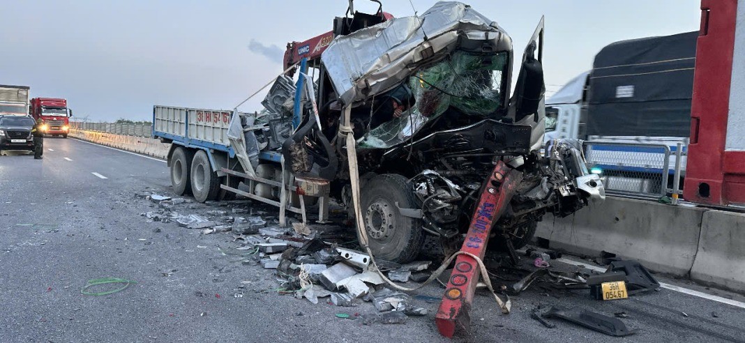 Hiện trường vụ tai nạn.