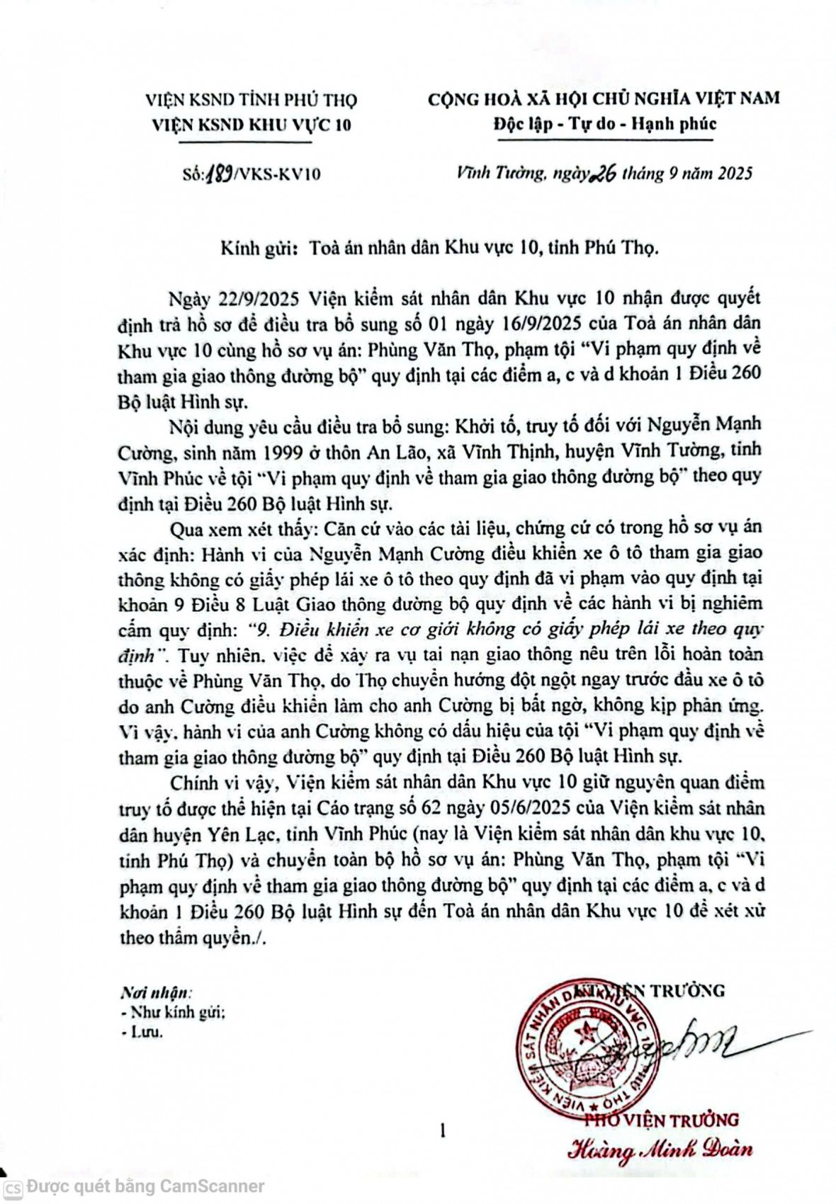Văn bản của VKSND Khu vực 10 tỉnh Phú Thọ “bảo lưu” quan điểm truy tố của mình. Văn bản của VKSND Khu vực 10 tỉnh Phú Thọ “bảo lưu” quan điểm truy tố của mình.