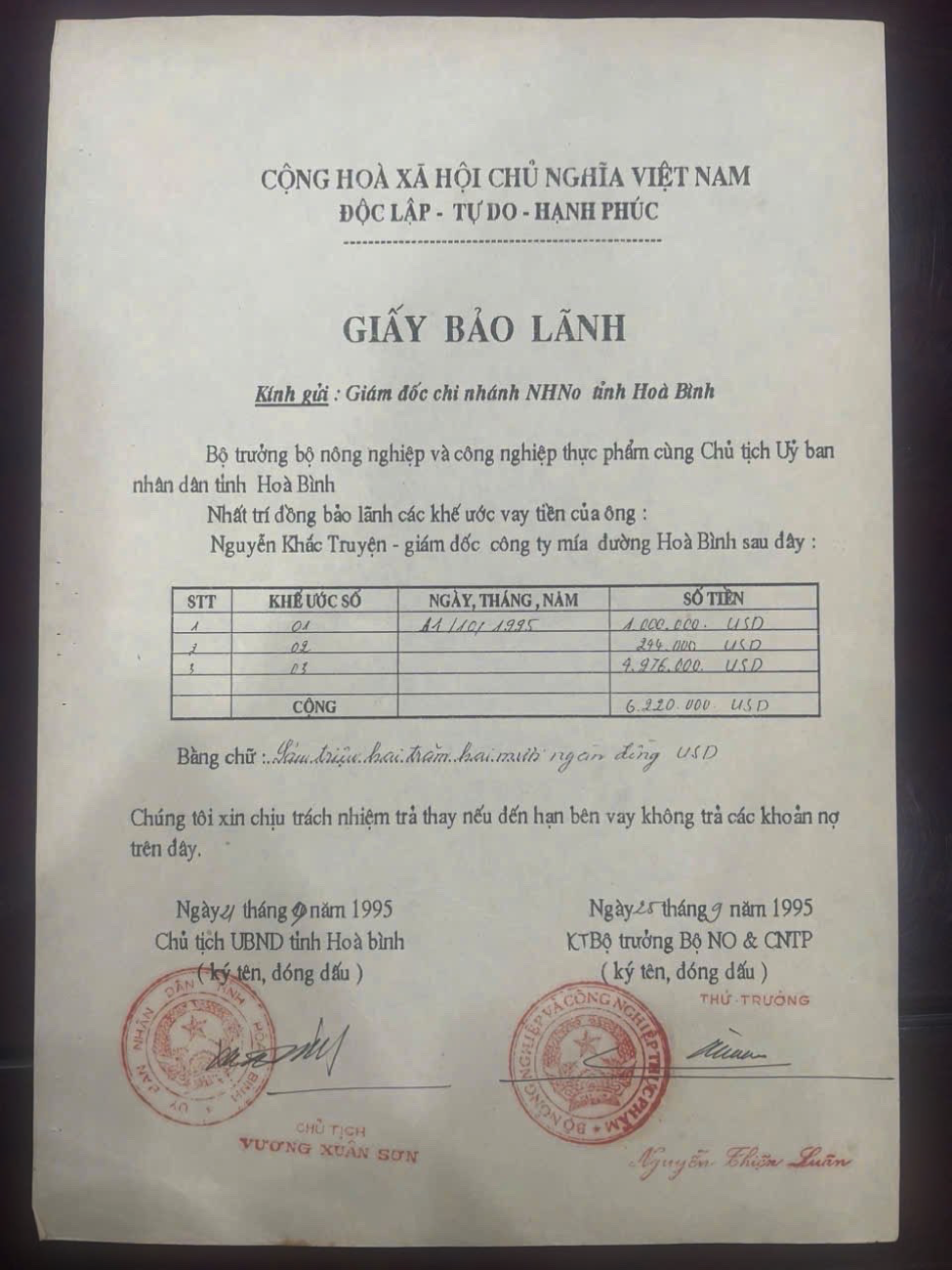 Giấy bảo lãnh. Giấy bảo lãnh.