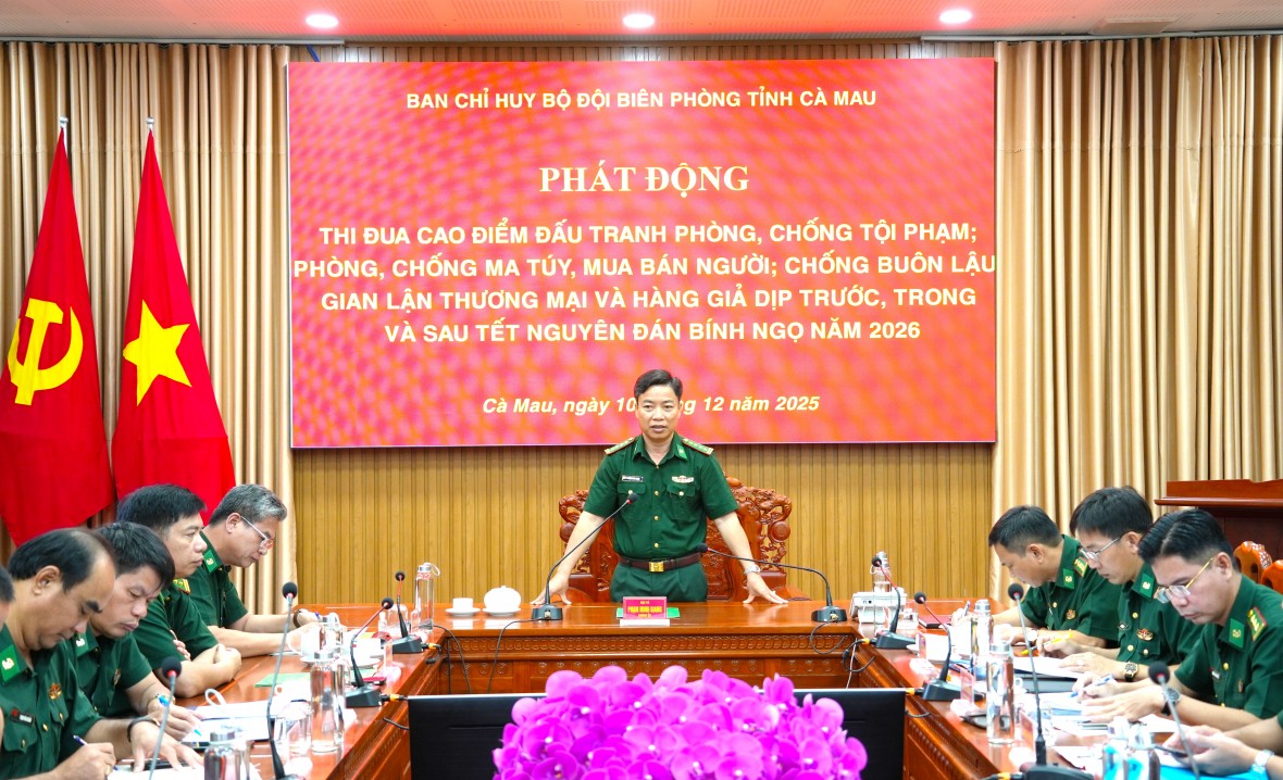 BĐBP Cà Mau phát động thi đua cao điểm phòng, chống tội phạm trên biển