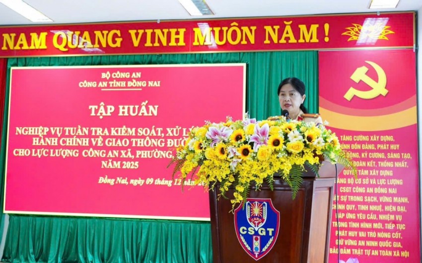 Đồng Nai tổ chức tập huấn nghiệp vụ tuần tra, kiểm soát giao thông cho lực lượng công an cơ sở