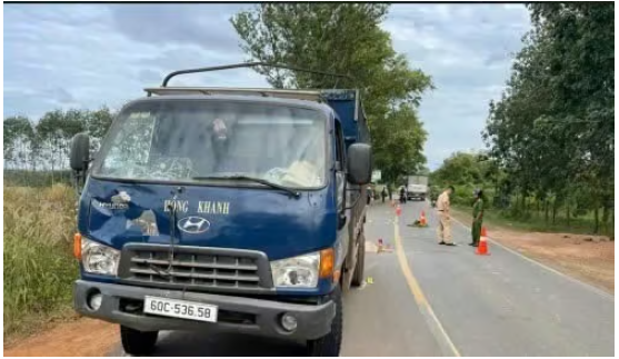 Hiện trường vụ tai nạn. 