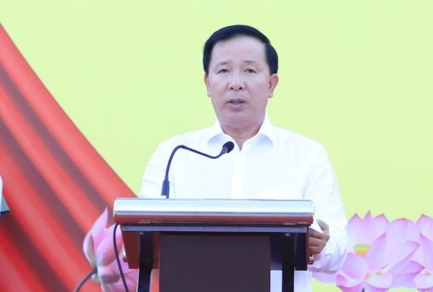 Ông Nguyễn Văn Út - Phó Bí thư Tỉnh ủy, Chủ tịch UBND tỉnh Đồng Nai phát biểu chỉ đạo tại Lễ ra quân.