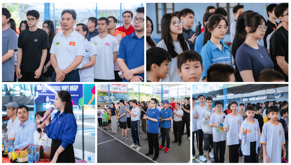 Bí thư Đoàn phường Buôn Ma Thuột cùng các đơn vị phối hợp và học sinh, sinh viên tại buổi lễ.