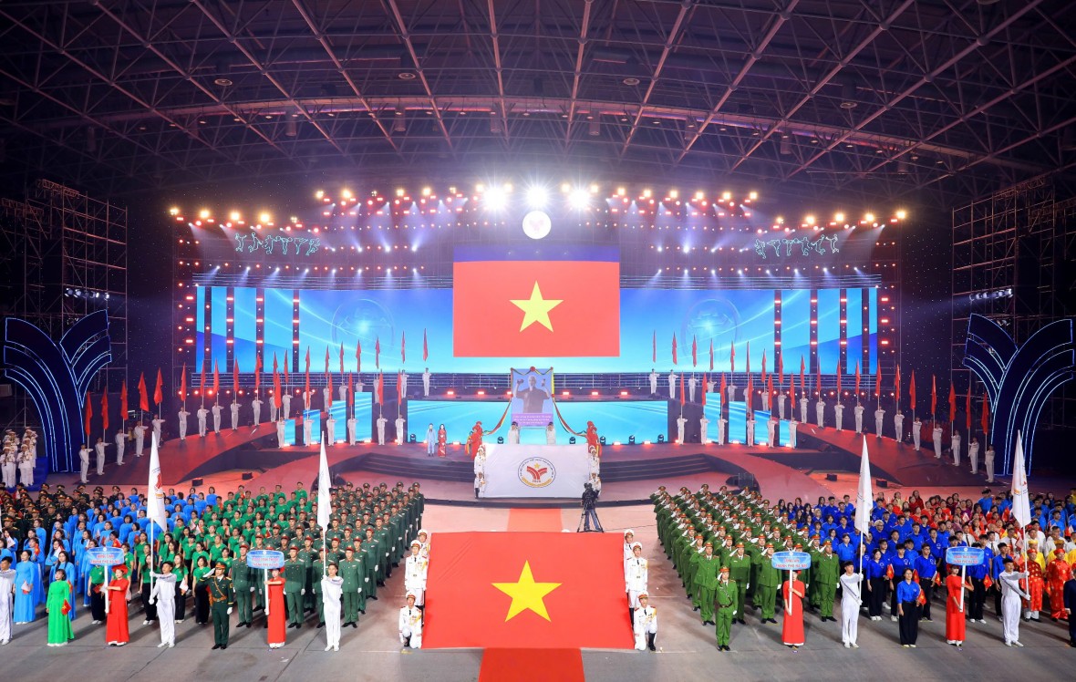 Toàn cảnh Lễ khai mạc Đại hội Thể dục thể thao Thủ đô lần thứ XI năm 2025.