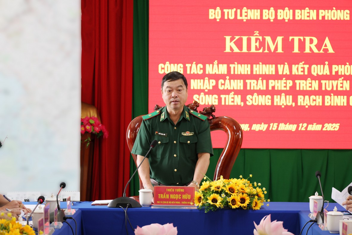 Bộ Tư lệnh BĐBP kiểm tra công tác phòng, chống xuất, nhập cảnh trái phép tại BĐBP tỉnh An Giang Bộ Tư lệnh BĐBP kiểm tra công tác phòng, chống xuất, nhập cảnh trái phép tại BĐBP tỉnh An Giang