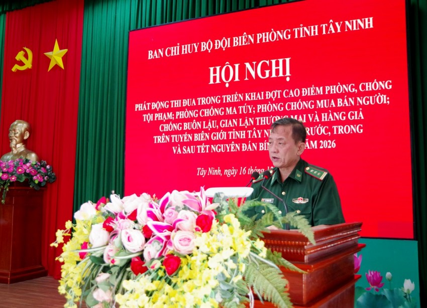 BĐBP Tây Ninh mở đợt cao điểm phòng chống các loại tội phạm dịp Tết Nguyên đán 2026 BĐBP Tây Ninh mở đợt cao điểm phòng chống các loại tội phạm dịp Tết Nguyên đán 2026