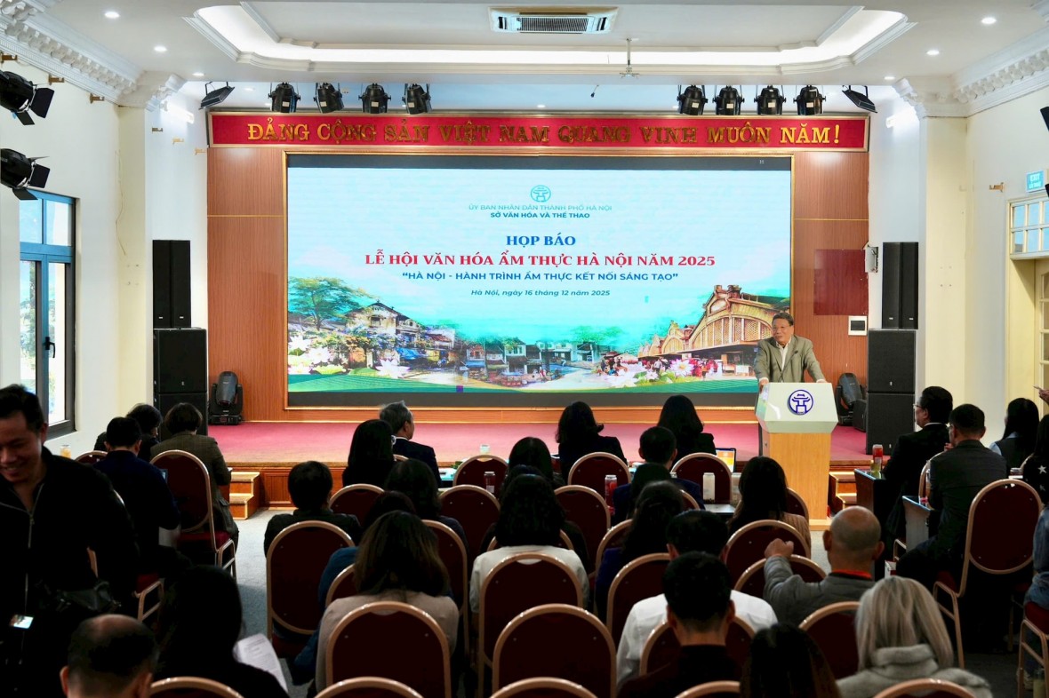 Họp báo thông tin Lễ hội văn hóa ẩm thực Hà Nội 2025.