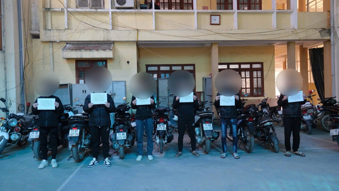 Khởi tố nhóm thanh thiếu niên “bốc đầu” xe máy, gây rối trật tự công cộng