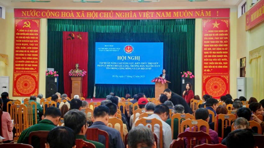 Nâng cao năng lực trợ giúp pháp lý cho già làng, trưởng bản, người có uy tín tại tỉnh Bắc Ninh