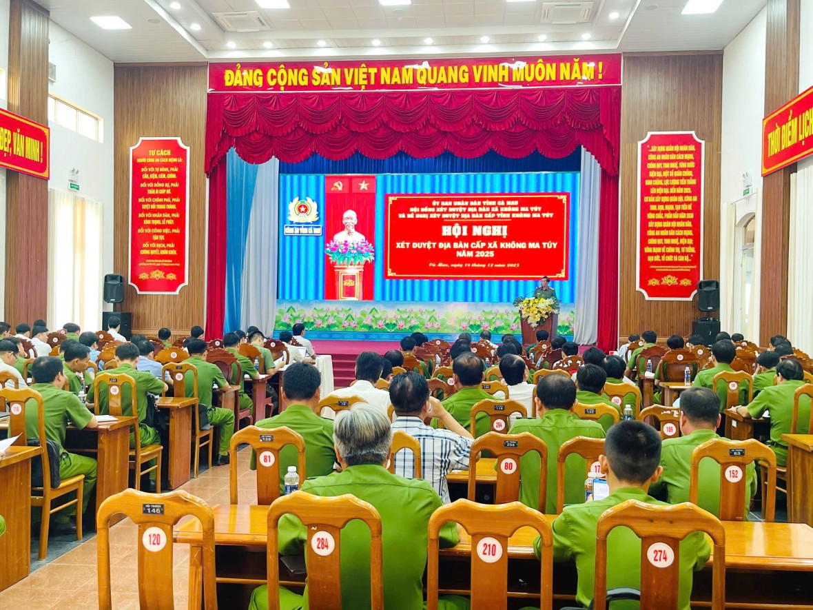 Cà Mau công nhận 19 xã đạt tiêu chí “địa bàn không ma túy” năm 2025