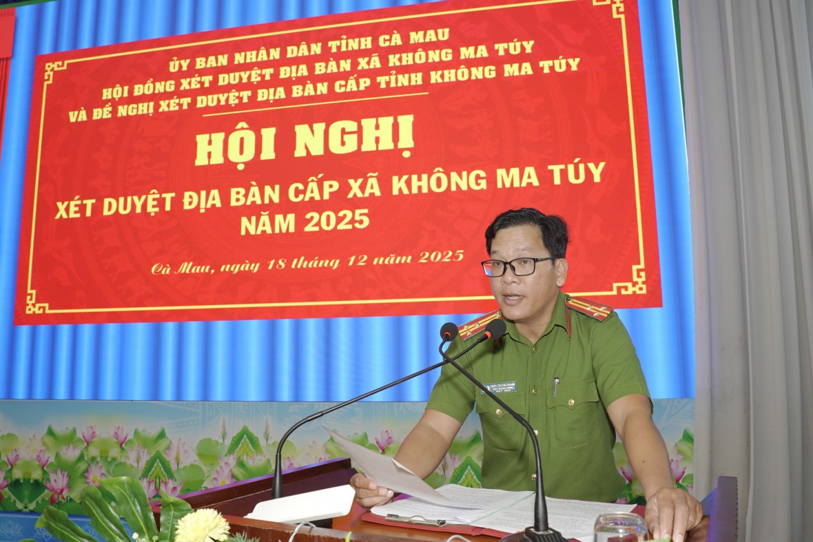 Cà Mau công nhận 19 xã đạt tiêu chí “địa bàn không ma túy” năm 2025