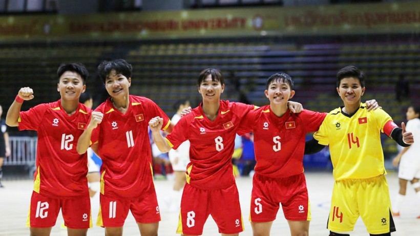 Các cầu thủ nữ nữ  Futsal Việt Nam.