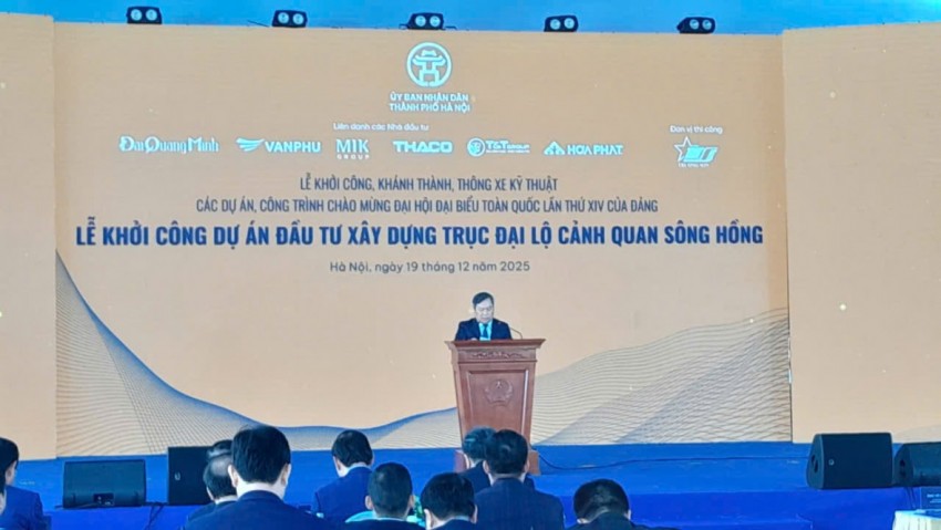 Hà Nội: Khởi công Dự án Trục đại lộ cảnh quan sông Hồng