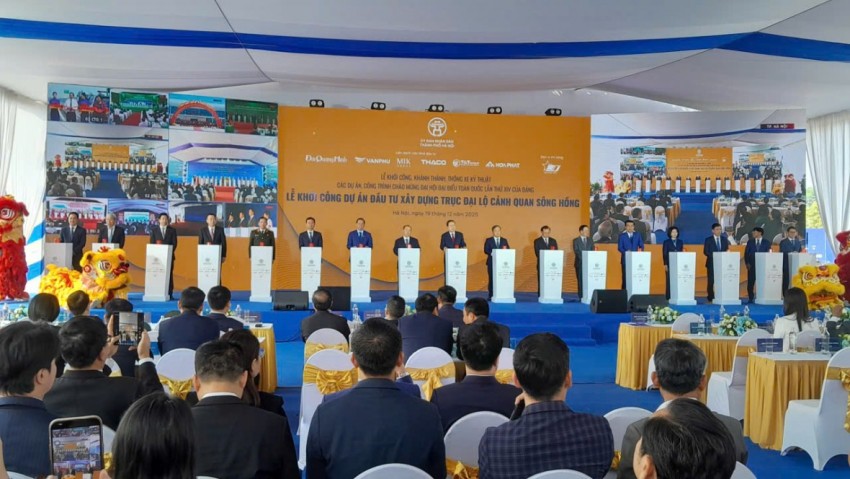 Hà Nội: Khởi công Dự án Trục đại lộ cảnh quan sông Hồng