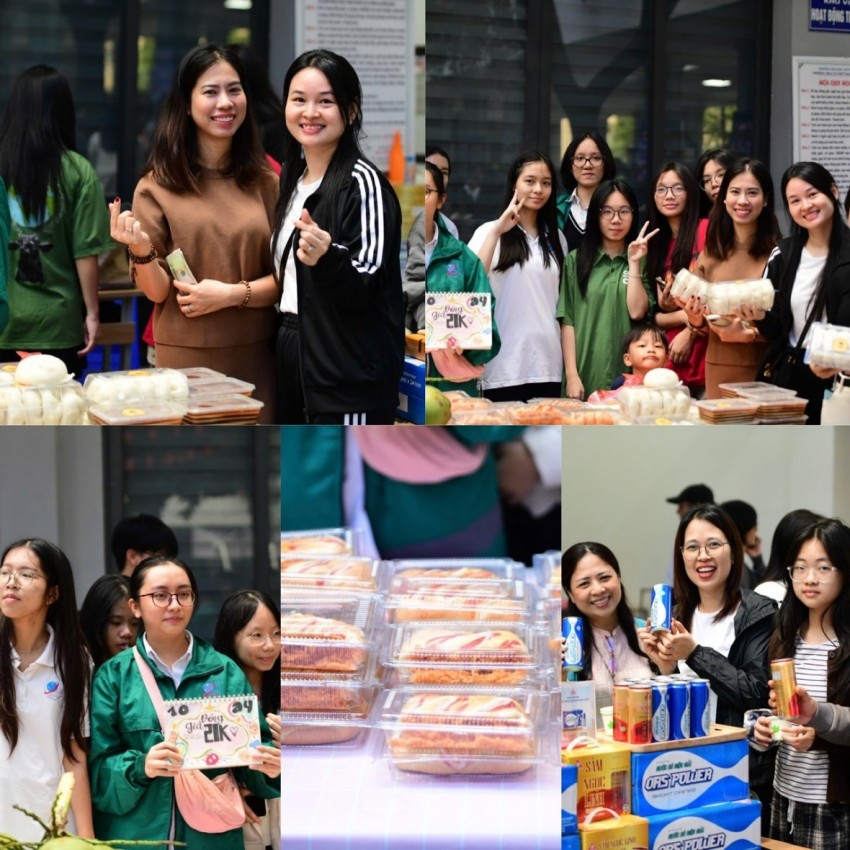 Không gian hội chợ ẩm thực và đồ lưu niệm cũng là một mảnh ghép quan trọng, phản ánh sự chung tay của phụ huynh và nhà trường trong việc tạo nên một Ngày hội vừa ấm áp, vừa giàu ý nghĩa.