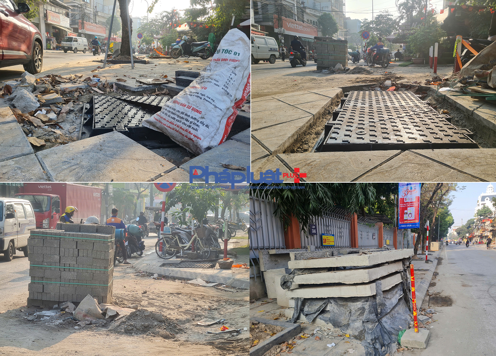 Vật liệu ngổn ngang phục vụ điệp khúc đào bới vỉa hè khiến người dân Thủ đô vô cùng ngán ngẩm