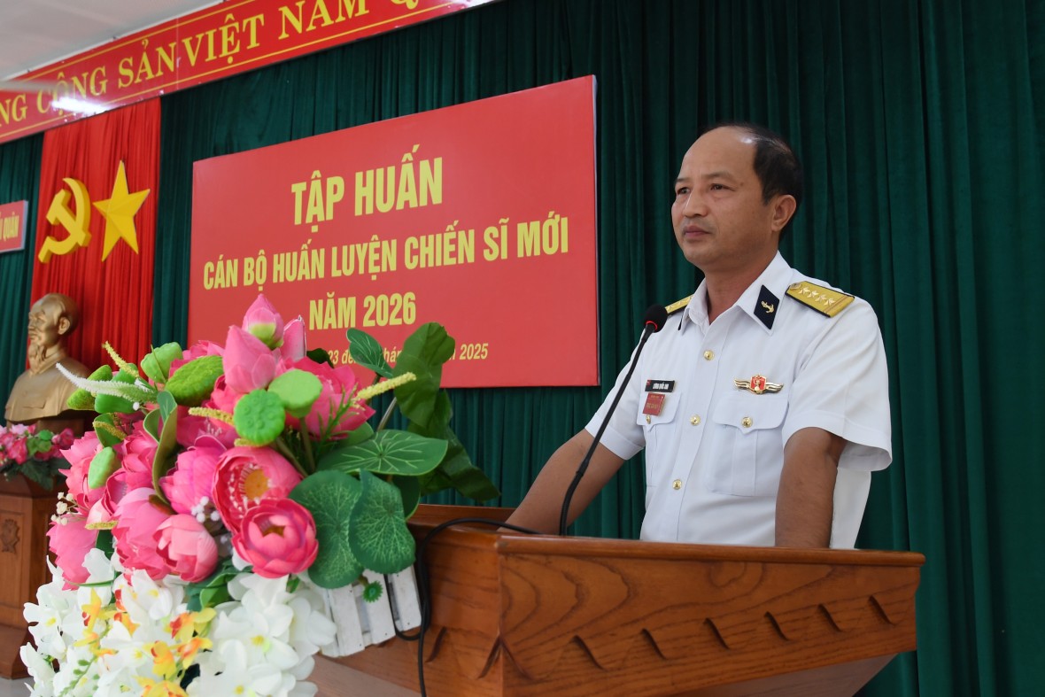 BTL Vùng 5 Hải quân: Khai mạc tập huấn cán bộ huấn luyện chiến sĩ mới năm 2026