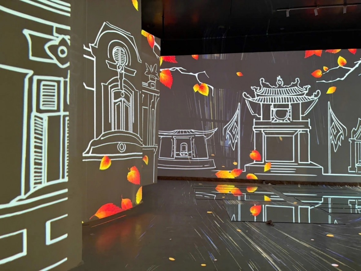 Không gian triển lãm số "“Hà Nội Rạng Rỡ - Ánh sáng và Di sản”.