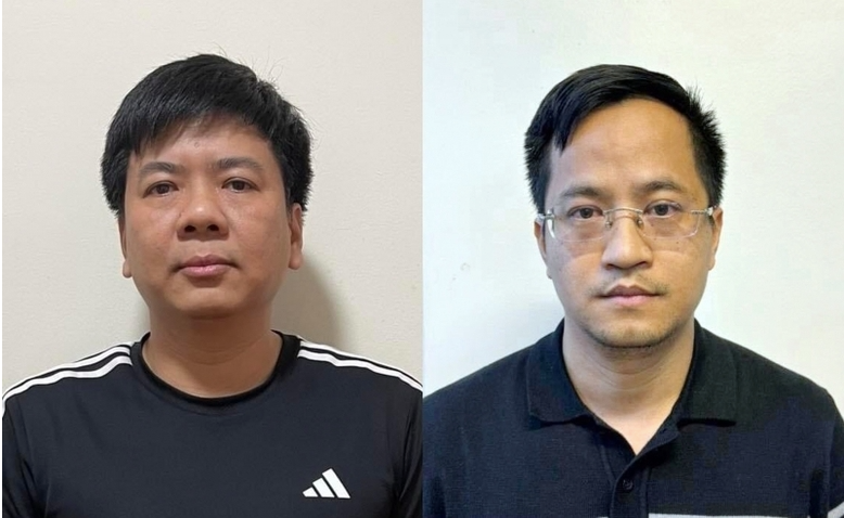 Bị can Nguyễn Ngọc Thủy và Đặng Văn Hiển. Bị can Nguyễn Ngọc Thủy và Đặng Văn Hiển.